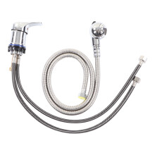 Kit di rubinetto e soffione per lavabo da salon, finitura cromata, tubo da 120 cm