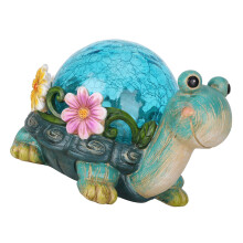 Solarbetriebene, wasserdichte Tierstatue-Kristallkugelschnecke