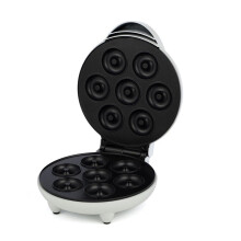 Mini Donut Maker NonStick 7 Donuts Electric DualSided Heating Easy Home Dessert Maker White
