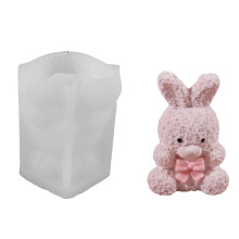 Rose Hase Bär Figur Silikon Kerzenform zum Basteln-rose bunnyq