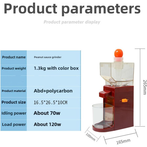 Nut Grinder 500ml Capacity 110V Peanut Butter Maker Non Slip Base For Home Kitchen 2