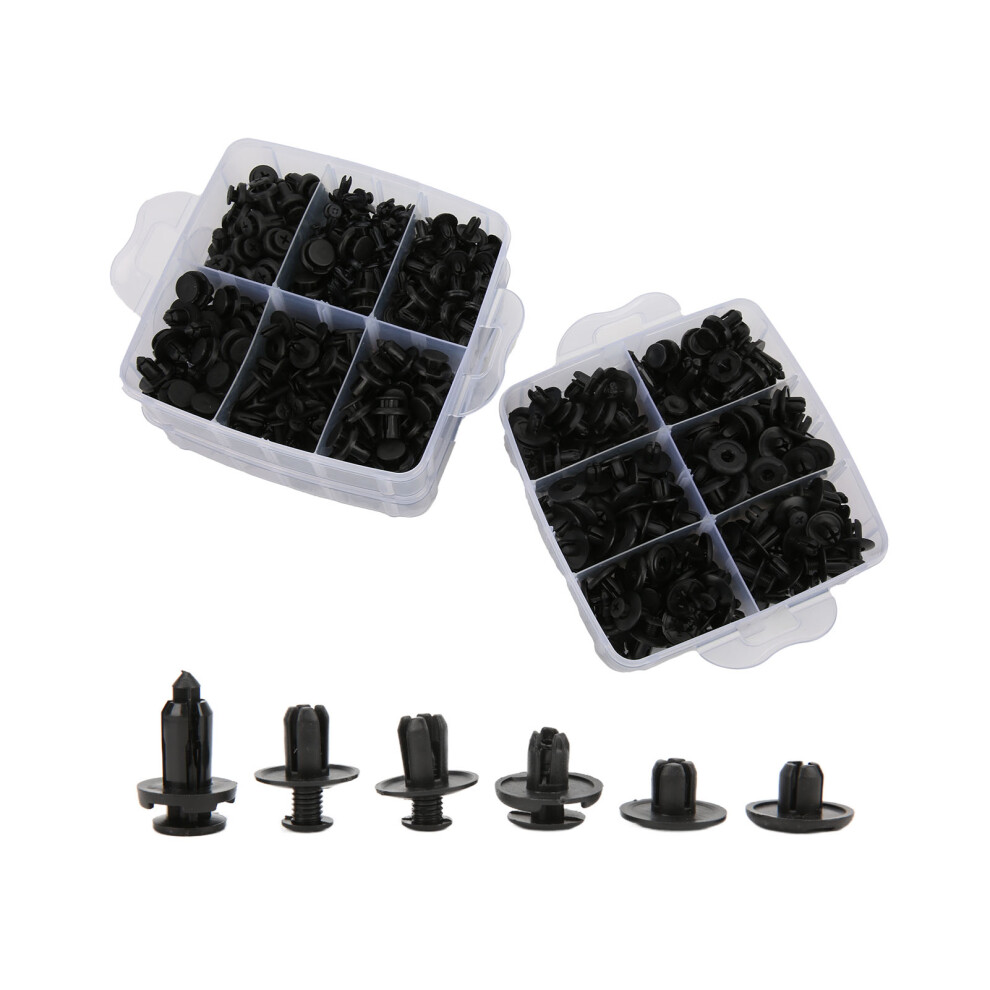 620Pcs Plastic Rivets Fasteners Assortment 16 Sizes Black For Car Doors 8061377333919