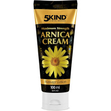 5kind Arnica Cream 100ml - Maximum Strength - Fast Acting & Intensive Arnica Montana Extract Cream - Natural Muscle Rub for Muscles & Joints