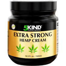 (500ml) 5kind Extra Strong Hemp Cream - High Strength Hemp Oil and Arnica Cream - for Massaging Joints & Muscles