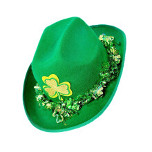 Eleganter Patricks Day Cowboyhut, maschinenwaschbar,-A