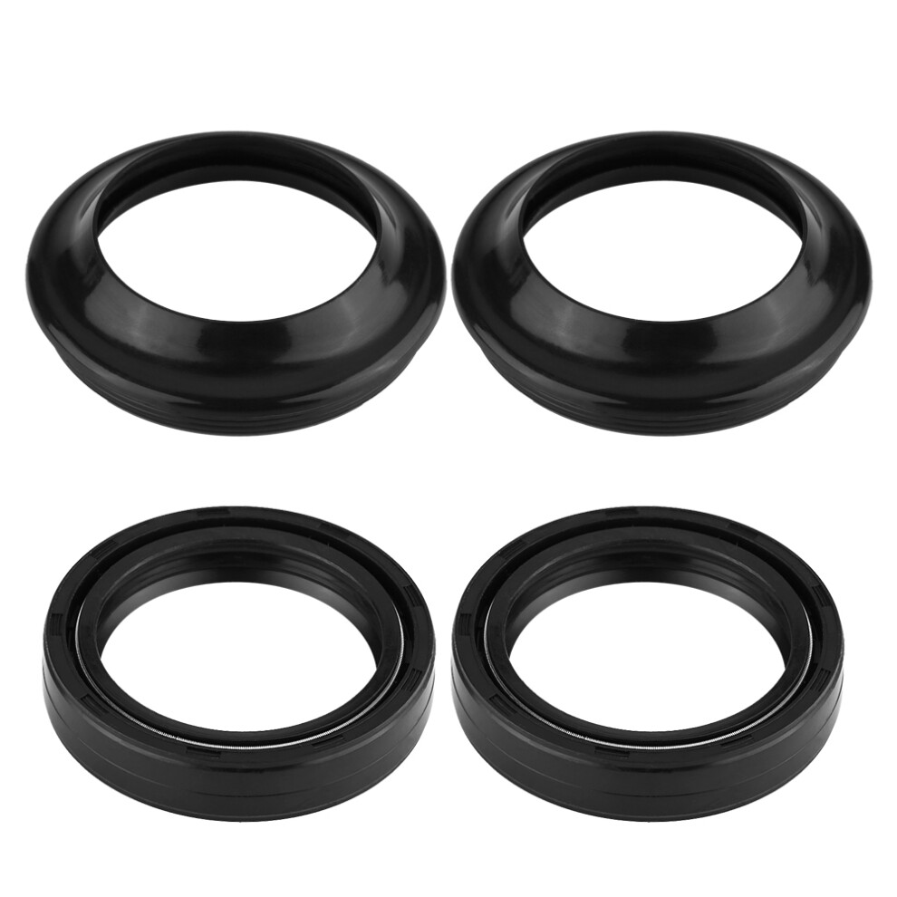 Fork Oil Seal And Dust Seal Kit, Fork Damper Oil Seal Premium Rubber Wear Resistance Long Service Life, Motorcycle Front Fork Oil Seal Dust Cover For 9358999886084