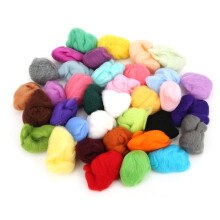 Needle Felting Supplies Felting Wool Kit Vibrant Colors 36 Shades Fiber Wool Roving