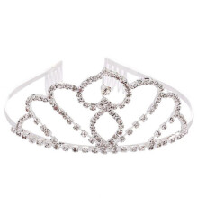 Princess Crown Hair Accessories, Handmade Rhinestone Waterdrop Tiara With Comb Hold In Place For Wedding Prom Birthday Party