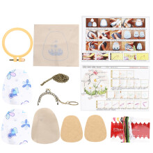 Bamboo Circle Cross Stitch Hoop Ring Kit With Brass Screw, Sturdy Smooth Bamboo Embroidery Frames, Colorfast Dyes Compatible For Needlecraft And DIY