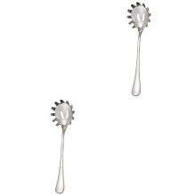 2pcs Stainless Steel Pasta Server Set, Heat Resistant Spaghetti Serving Spoon for NonStick Pots, Dishwasher Safe with Hanging Handle