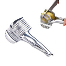 Stainless Steel Vegetable Slicer with Uniform Slice Control for Tomatoes Onions Lemons and Eggs