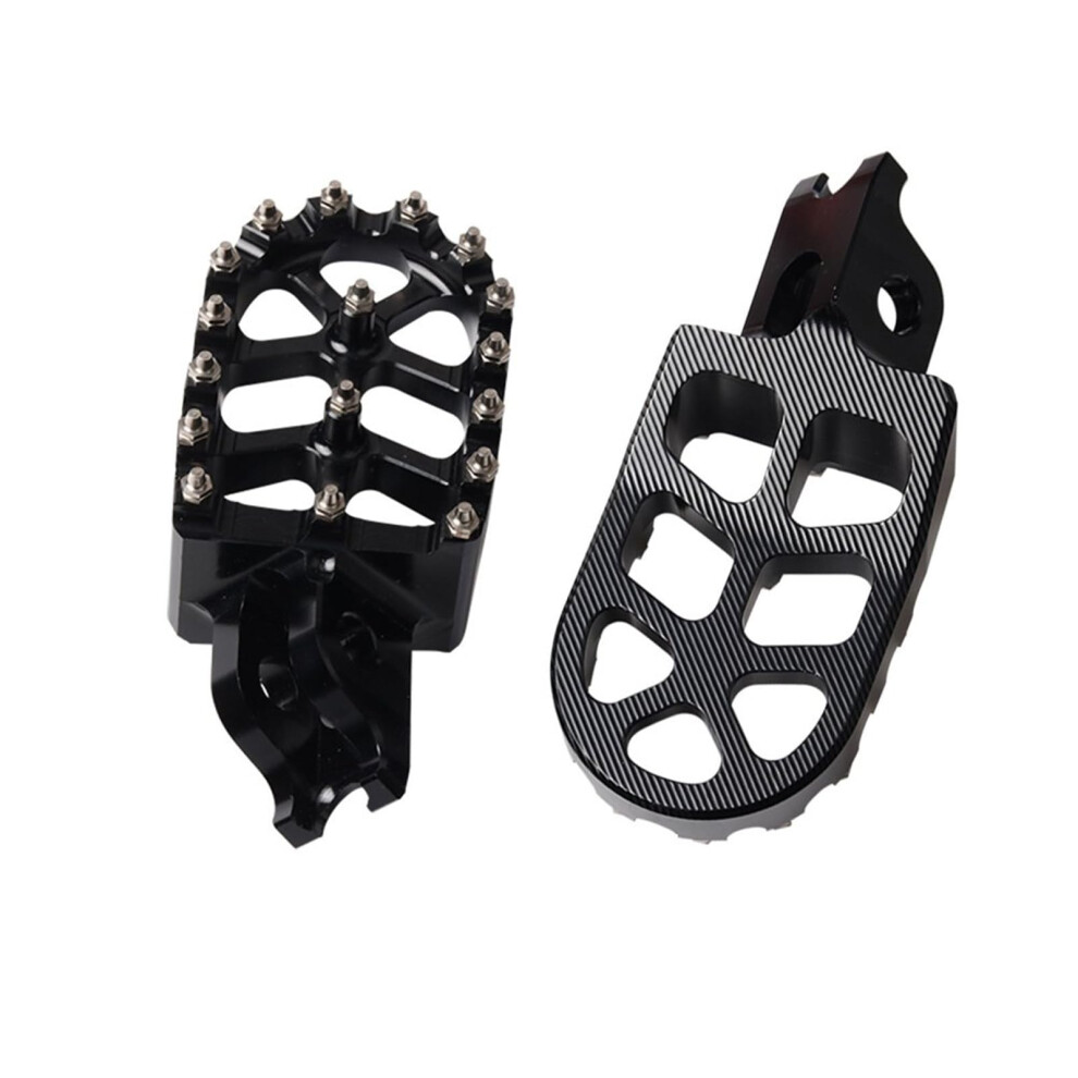 Motorcycle Foot Pegs For Honda Crf250l Crf300l Cr125 Cr250 Antislip Durable Aluminum Black 9382693539373