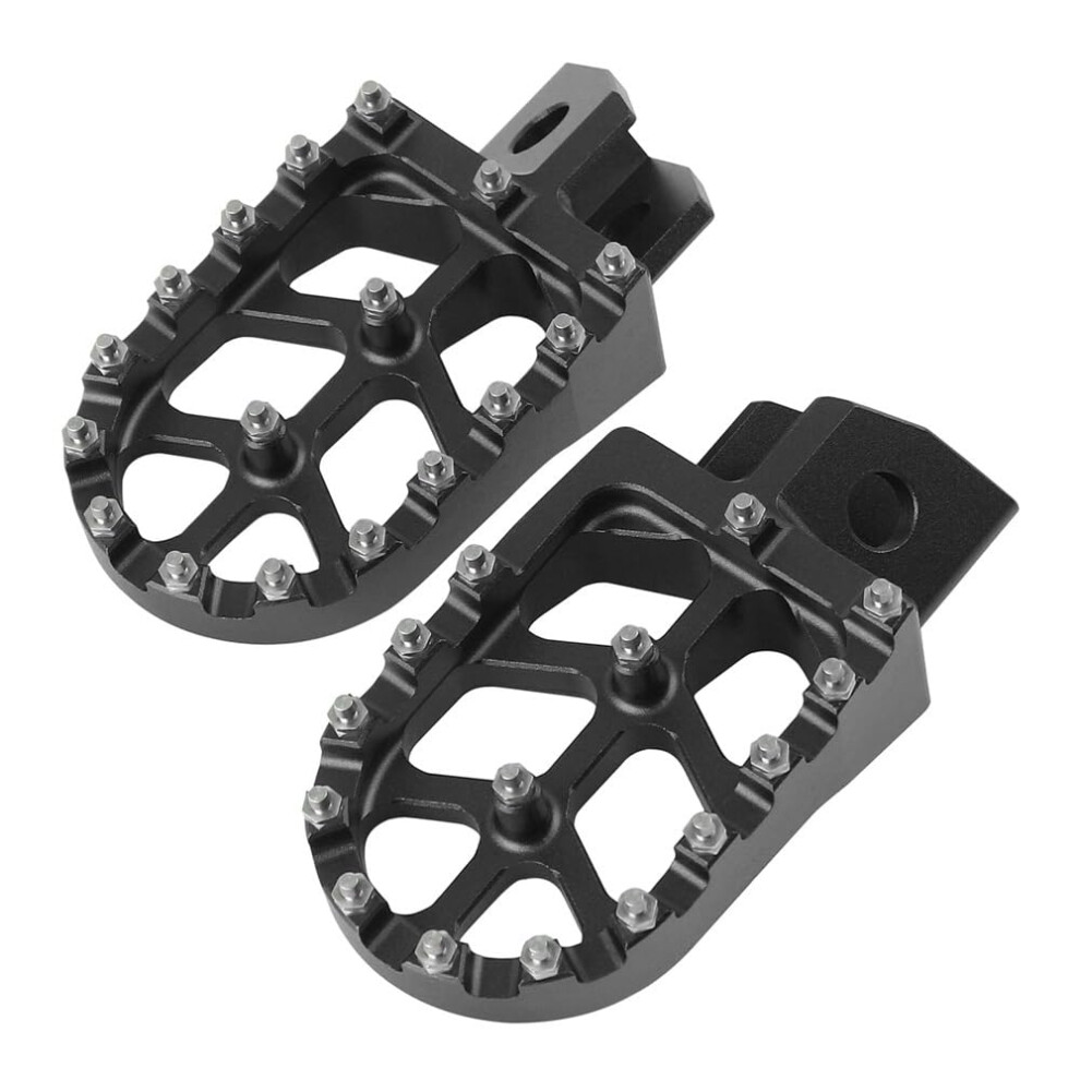 Foot Pegs Cnc Foot Rest For Motorcycle Aluminum Pedals Compatible With Xt250 Yz125 Yz80 Wr250 Ttr90 Ttr125 Black 9347817787979
