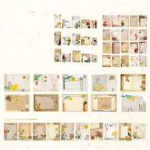 Papier na scrapbooking s vintage dizajnom, rôzne pohľadnice, prémiový písací papier, retro potreby na scrapbooking, dekoratívne listy bez