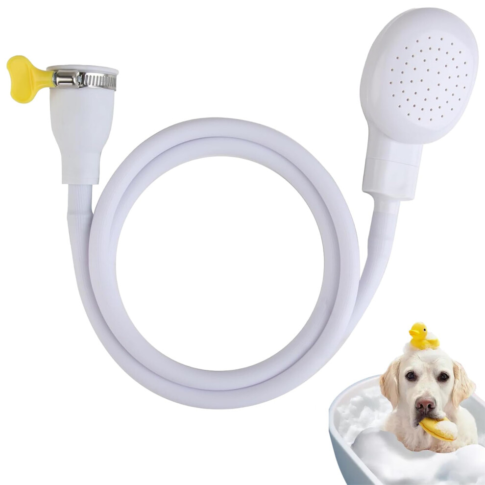 Bath Single Tap Shower Attachment Handheld Shower Head 1.3M Rubber Hose Pet Dog Shower Attachment Sink Hose Spray 9382693539632