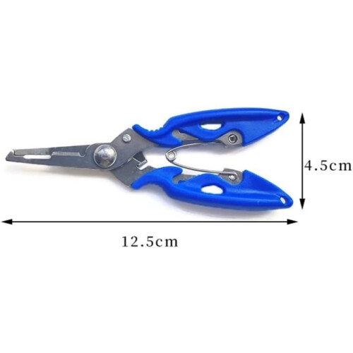 Fishing Pliers Line Cutter Hook Remover Knot Tying Tool Blue 1