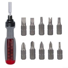 Handy 10 in 1 Ratchet Screwdriver Set with Magnetic Feature for Effortless Bit Management Magnetic Bit Holder Home DIY