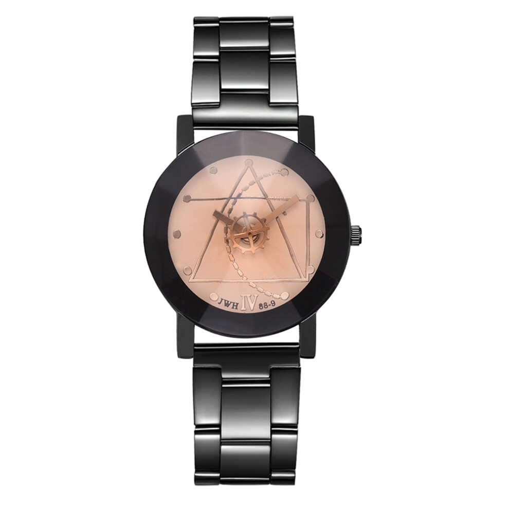 Classic And Simple Style Women's Watch With Quartz Movement Elegant Alloy Design Casual Couples Wrist Watch Stylish Gift Box Included For Daily Black 9163575621757