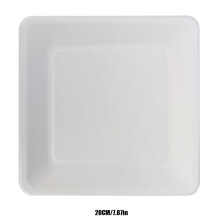Compostable Square Paper Plate Set, Biodegradable Eco Friendly Heavy Duty Sugarcane Bagasse Plates for Picnics Parties Kids Crafts Weddings