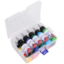 Long Lasting Tattoo Ink Set Water Based Tattoo Pigment Easy to Mix Rich Shades Dynamic Shades Smooth Tattoo Ink Easy Absorption