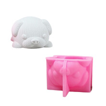 Moules en Silicone en forme d'animal de chien au Crochet, pour