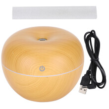 Essentiële olie diffuser met koele mist en luchtbevochtiger in houtnerfdesign, verstelbare ledverlichting en stille werking, ideaal voor thuis,