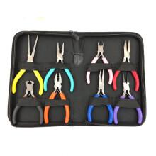 Craft Enthusiast Tool Kit: Bent Nose Pliers Spring-Loaded Design Non-Slip Rubber Handles Lightweight Portable Suitable For DIY Jewelry Making Electron