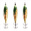 3PCS Horizontal Wooden Fish 5.5g Fluorescence Floa 1