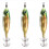 3PCS Horizontal Wooden Fish 5.5g Fluorescence Floa 2