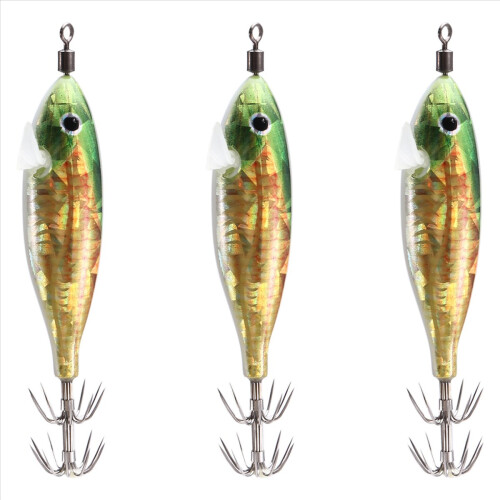 3PCS Horizontal Wooden Fish 5.5g Fluorescence Floa 1