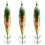 3PCS Horizontal Wooden Fish 5.5g Fluorescence Floa 9
