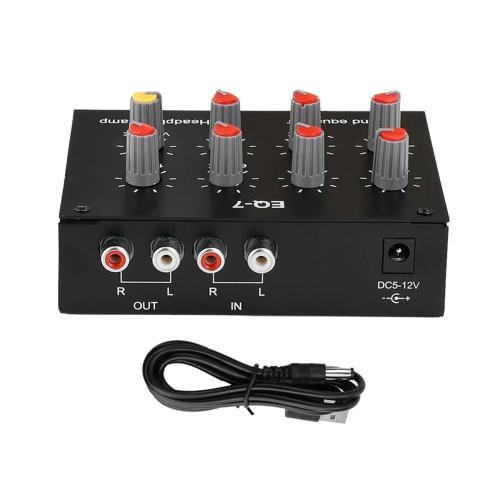 DC5-12V 7 Band Sound Equalizer High Medium Bass Ad
