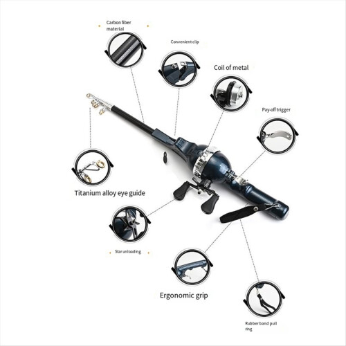 Portable Folding Fishing Rod Telescopic Fly Poles 1