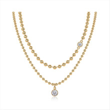 925 Sterling Silver Fashion Clavicle Necklace D VV