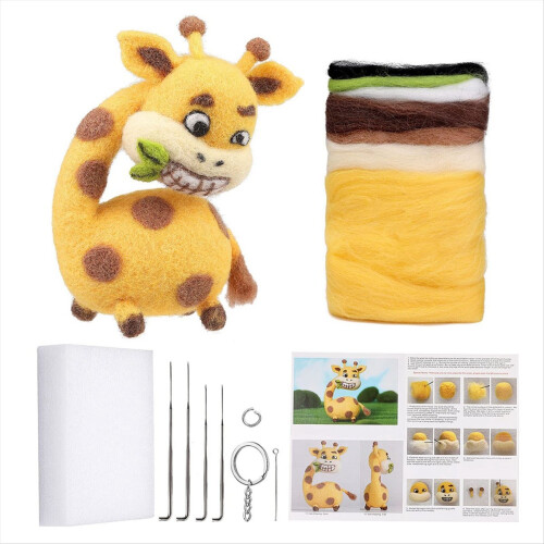Giraffe Needle Felting Kits for Beginner,Needle Ki 1