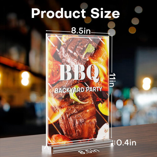 Acrylic Sign Holder 8.5 x 11, Clear Vertical 6 Pac 2