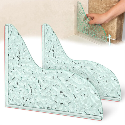 2 Pcs Shower Corner Water Guard, Thickened Splash 1