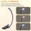 Rechargeable Book Light Mini 7 LED Reading 3-Level 9