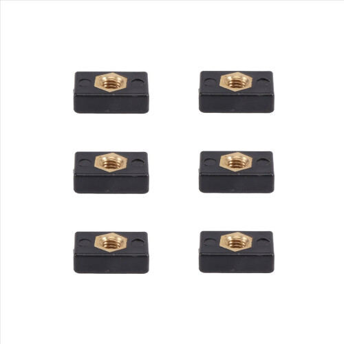 6Pcs M6 Copper Sliding Nut Side Mount Slide Track 2