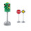 Mini Traffic Signs Road Light Block with Sound LED 1