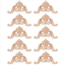 10 Pcs Wood Carving Decal Carved Mouldings Corner