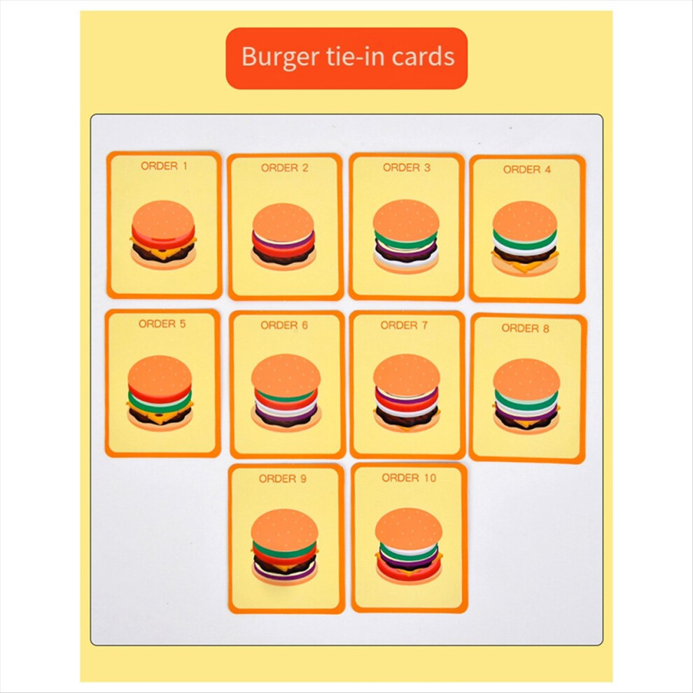 Semoic Simulation Wooden Pretend Hamburger Educational Fo