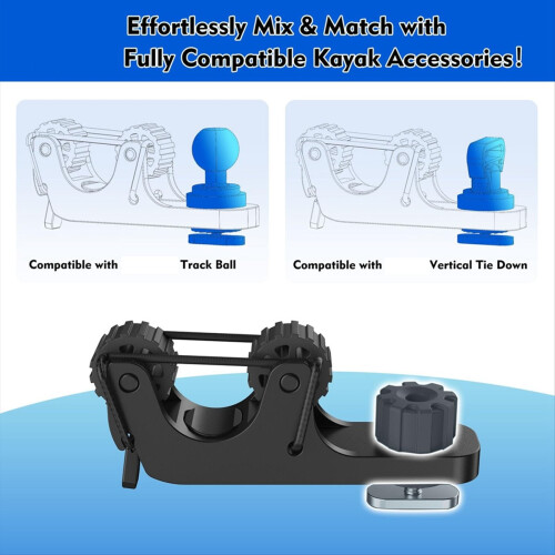 Extended Kayak Paddle Holder Track Mounting Access 2