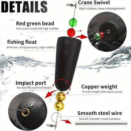 Weighted Fishing Bobbers Set - Popping Cork Float 2