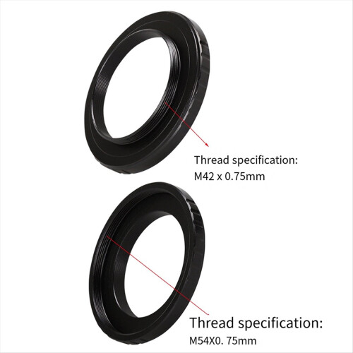 M54X0.75mm to M42X0.75mm Thread -Ring Adapter Tele 1