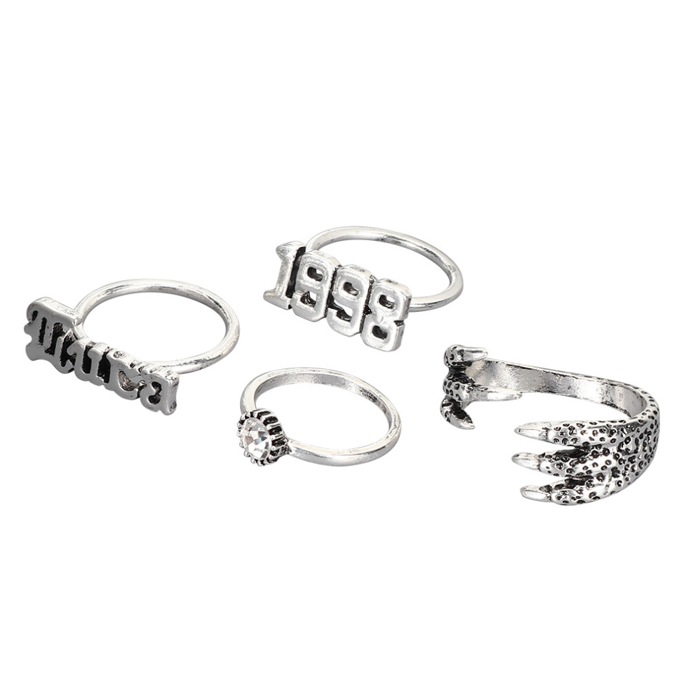 Snake Ring for Women, Gothic Black Snake Rings, Adjustable Punk Style Reptile Serpent Band Ring with Whimsical Lettering Print, Lightweight Halloween-image-OPC-PQQDP59-NEW