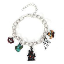 Armbånd med vedhæng, Halloween, jul, horror, Jack, kranium, emalje, trendy smykker med design inspireret af kærlighedshistorie, allergivenligt,