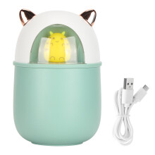 Humidificateur à brume fraîche avec veilleuse LED colorée, mini humidificateur portable pour chambre et bureau, fonctionnement silencieux, deux