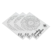 Průhledné razítko pro scrapbooking a výrobu přání, průhledné razítko s motivem slunečnice, opakovaně použitelné, odolné silikonové
