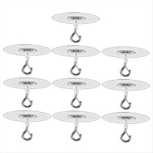 10Pcs Adhesive Ceiling Hooks for Popcorn Concrete